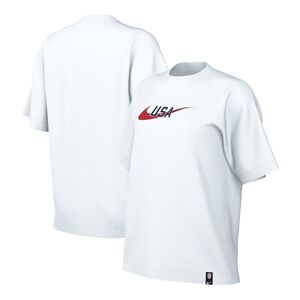 USMNT 나이키 여성 스우시 티셔츠 - 화이트 / Nike