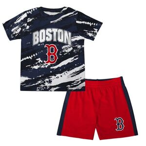 보스턴 레드삭스 유아 도둑질 홈베이스 2.0 티셔츠 &amp; 반바지 세트 - 네이비/레드 / Outerstuff