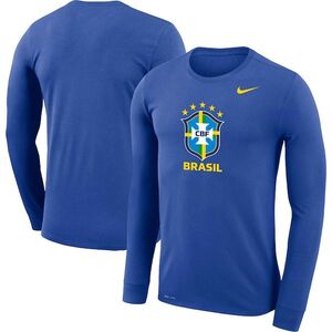 브라질 국가대표 나이키 프라이머리 로고 레전드 퍼포먼스 긴팔 티셔츠 - 로얄 / Nike