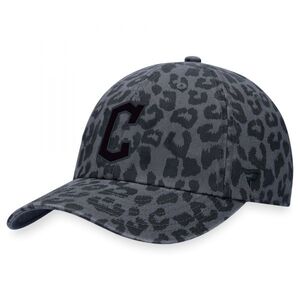 클리블랜드 가디언즈 덕후 브랜드 여성 표범 조절 모자 - 블랙 / 윌리스포츠 어센틱