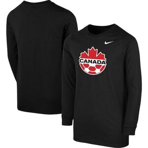 캐나다 사커 나이키 유스코어 긴팔 티셔츠 - 블랙 / Nike