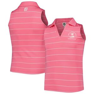 걸스 유스 2023 미국 여성 오픈 풋조이 핑크 민소매 브이넥 셔츠 / FootJoy