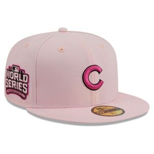 시카고 컵스 뉴에라 2016 MLB 월드시리즈 5950 핏 모자 - 핑크 / New Era