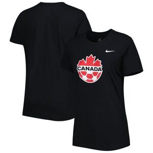 캐나다 사커 나이키 여성 클럽 크레스트 티셔츠 - 블랙 / Nike