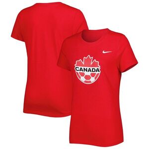 캐나다 사커 나이키 여성 클럽 크레스트 티셔츠 - 레드 / Nike