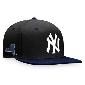 뉴욕 양키즈 덕후 브랜드 스테이트 사이드 투톤 스냅백 모자 - 블랙/네이비 / 윌리스포츠 어센틱