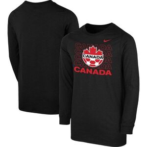 캐나다 사커 나이키 유스 리피트 코어 긴팔 티셔츠 - 블랙 / Nike