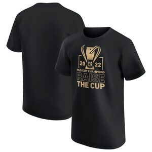 LAFC Fanatics 브랜드 유스 2022 MLS컵 챔피언 퍼레이드 티셔츠 - 블랙 / 윌리스포츠 어센틱