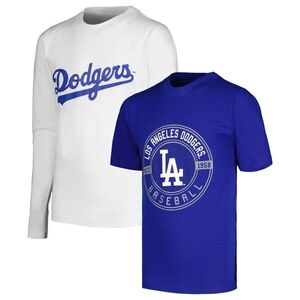 로스앤젤레스 다저스 스티치 유스 티셔츠 콤보 세트 - 로얄/화이트 / Stitches
