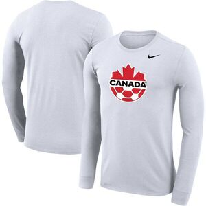 캐나다 사커 나이키 프라이머리 로고 레전드 퍼포먼스 긴팔 티셔츠 - 화이트 / Nike