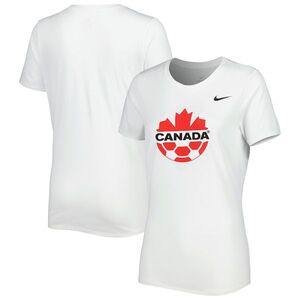 캐나다 사커 나이키 여성 레전드 퍼포먼스 티셔츠 - 화이트 / Nike