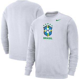브라질 국가대표 나이키 플리스 풀오버 맨투맨 - 화이트 / Nike