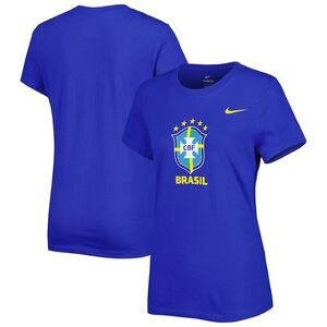 브라질 국가대표 나이키 여성 클럽 크레스트 티셔츠 - 로얄 / Nike