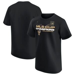 LAFC Fanatics 브랜드 미취학 2022 MLS컵 챔피언 락커룸 티셔츠 - 블랙 / 윌리스포츠 어센틱