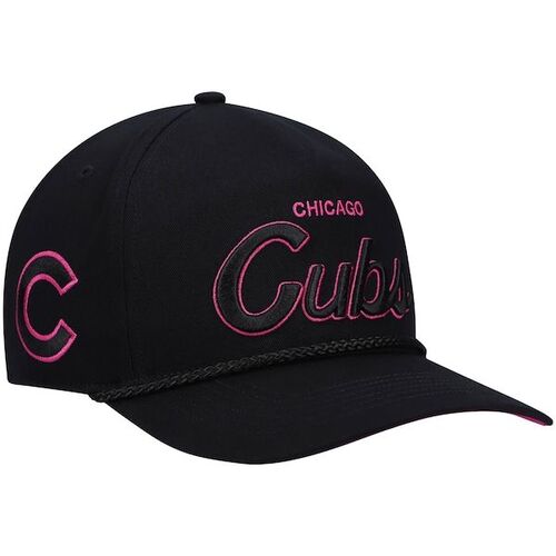 시카고 컵스 &#039;47 히치 오키드 언더바이저 스냅백 모자 - 블랙 / 47 브랜드