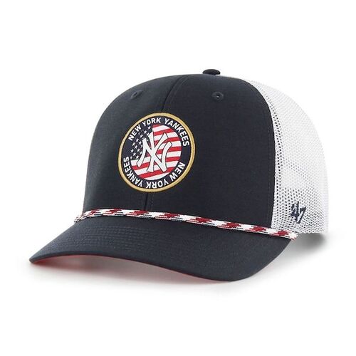 뉴욕 양키즈 &#039;47 유니온 패치 트럭 운전사 조절 모자 - 네이비 / 47 브랜드