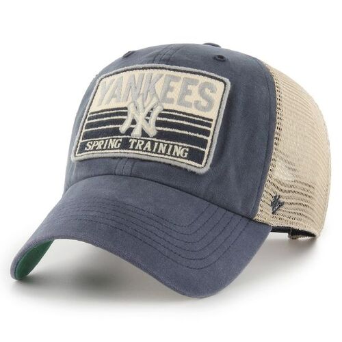 뉴욕 양키즈 &#039;47 포 스트로크 클린업 트럭커 스냅백 모자 - 네이비/탄 / 47 브랜드
