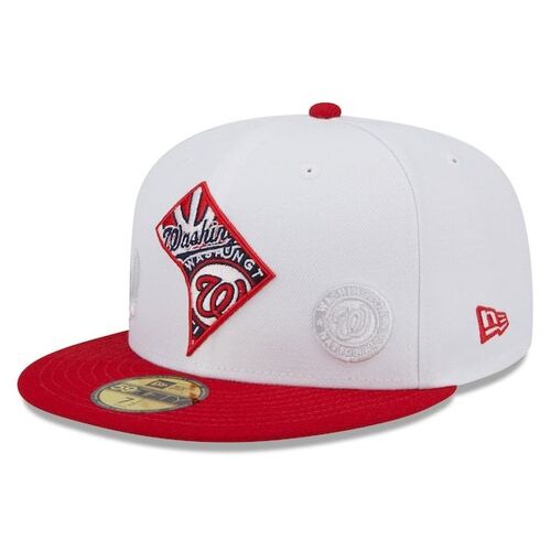 Washington Nationals State 5950 Fitted Hat - White/Red / New Era