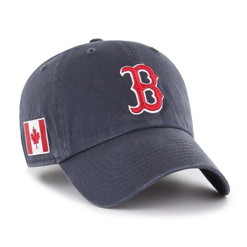 보스턴 레드삭스 &#039;47 캐나다 국기 프라이머리 팀 로고 측면 타격 조절 가능 캡 – 네이비 / 47 브랜드