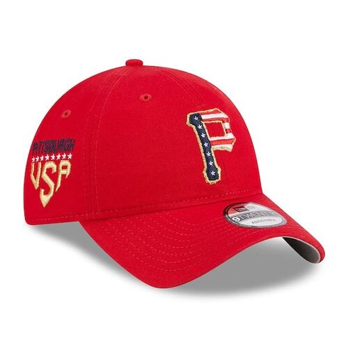 피츠버그 파이어리츠 뉴에라 2023년 7월 9일 4번째 조절 가능한 모자 - 빨간색 / New Era