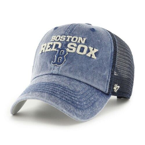보스턴 레드삭스 &#039;47 프라이머리 팀 로고 드럼린 메쉬 정리 조절 가능 모자 - 블루 / 47 브랜드