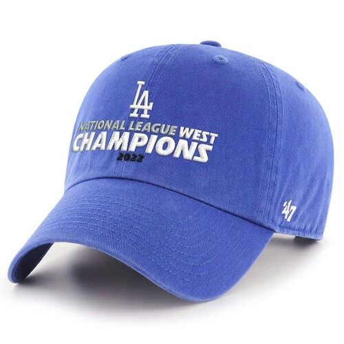 로스앤젤레스 다저스 &#039;47 2022 NL 서부 디비전 챔피언 청소 조절 모자 - 로얄 / 47 브랜드