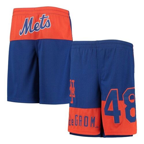 Jacob deGrom New York Mets Youth Pandemonium Name &amp; Number Shorts - Royal / Outerstuff