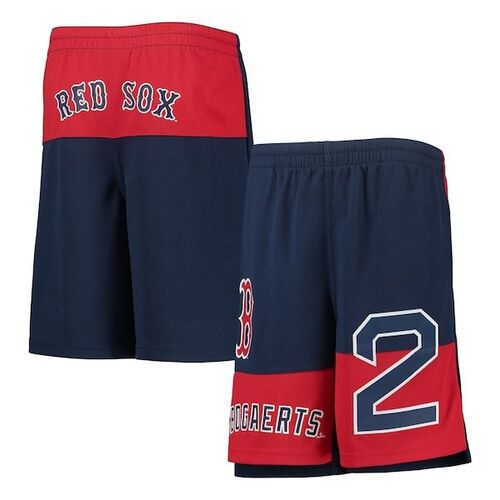 Xander Bogaerts Boston Red Sox Youth Pandemonium Name &amp; Number Shorts - 네이비 / Outerstuff