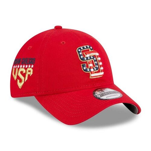 샌디에이고 파드리스 뉴에라 2023년 7월 9일 4번째 조절 가능한 모자 - 빨간색 / New Era