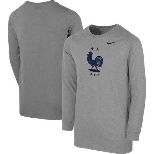 프랑스 대표팀 나이키 유스 코어 긴팔 티셔츠 - 헤더 그레이 / Nike