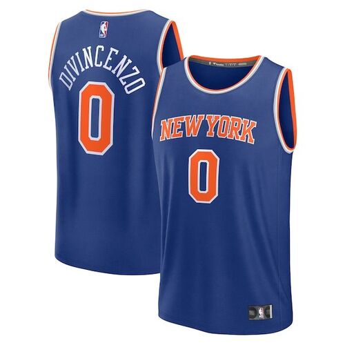 Donte Di Vincenzo New York Knicks 파나틱스 브랜드 유스 패스트 브레이크 레플리카 플레이어 저지 - 아이콘 에디션 - 로얄 / 파나틱스 어쎈틱