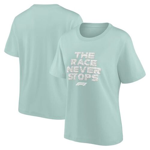 포뮬러 1 파나틱스 브랜드 여성 플로럴 슬로건 티셔츠 - 그린 / 파나틱스 어쎈틱