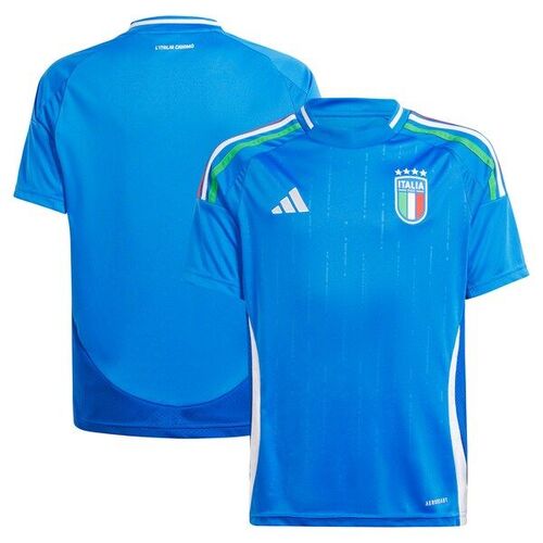 이탈리아 축구 대표팀 아디다스 유스 2024 홈 레플리카 유니폼 - 블루 / adidas