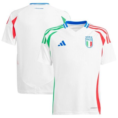 이탈리아 청소년 대표팀 아디다스 2024 원정 레플리카 유니폼 - 화이트 / adidas
