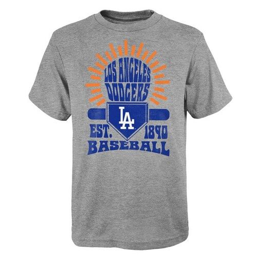 로스앤젤레스 다저스 유스 선 버스트 티셔츠 - 그레이 / Outerstuff