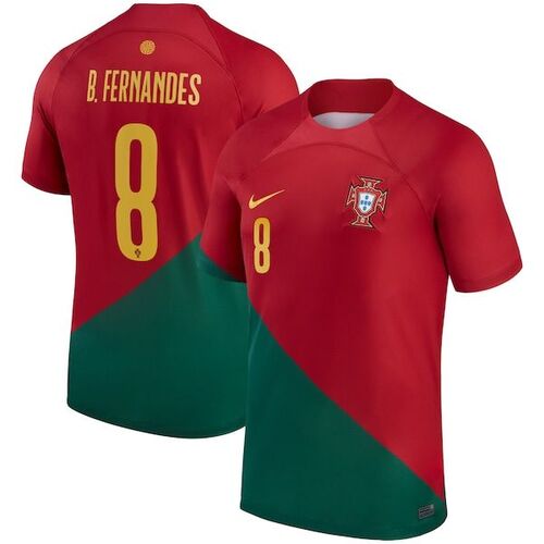 브루노 페르난데스 포르투갈 대표팀 나이키 2022/23 홈 브레스 스타디움 레플리카 플레이어 저지 - 레드 / Nike