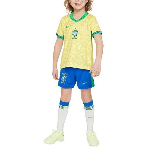 브라질 국가대표 나이키 미취학 2024 홈 레플리카 경기장 키트 세트 - 옐로우 / Nike