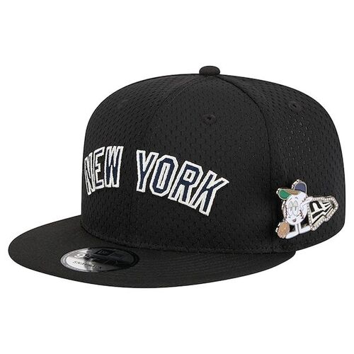 뉴욕 양키즈 뉴에라 포스트업 핀 9 50 스냅백 모자 - 블랙 / New Era