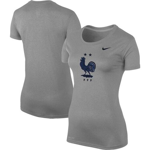 프랑스 국가대표 나이키 여성 레전드 퍼포먼스 티셔츠 - 헤더 그레이 / Nike