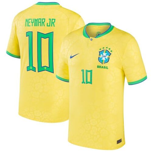 네이마르 주니어. 브라질 국가대표 나이키 2022/23 홈브레스 스타디움 레플리카 플레이어 저지 - 옐로우 / Nike