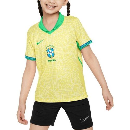 브라질 대표팀 나이키 유치원 2024 홈 레플리카 스타디움 저지 - 옐로우 / Nike