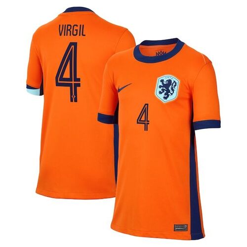 버질 반 다이크 네덜란드 대표팀 나이키 유스 2024 홈 레플리카 저지 - 오렌지 / Nike
