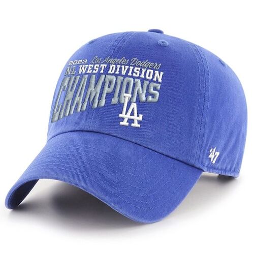 로스앤젤레스 다저스 &#039;47 2023 NL 서부 디비전 챔피언 청소 조절 모자 - 로얄 / 47 브랜드