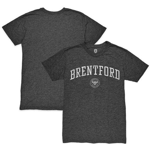Brentford FC 워드마크 모크 트위스트 트라이 블렌드 티셔츠 - Heather Black / 1863FC