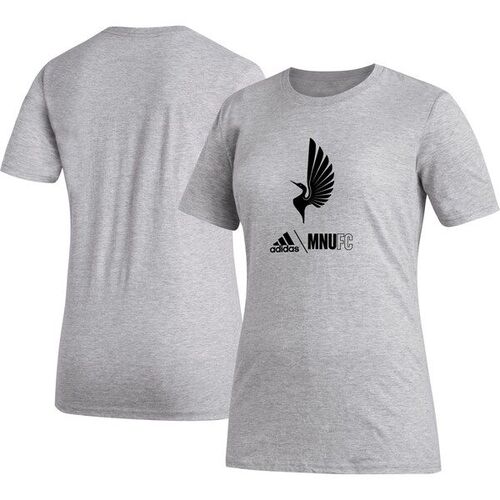 미네소타 유나이티드 FC 아디다스 여성 에어로레디 클럽 아이콘 티셔츠 - 헤더 그레이 / adidas