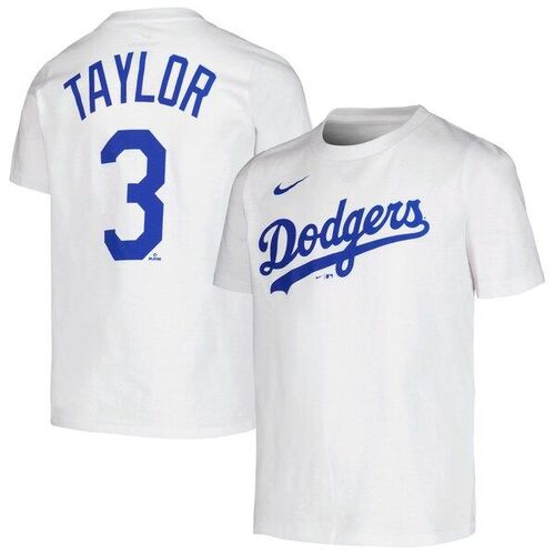 크리스 테일러 로스앤젤레스 다저스 나이키 유스 선수 선수마킹 티셔츠 - 화이트 / Nike