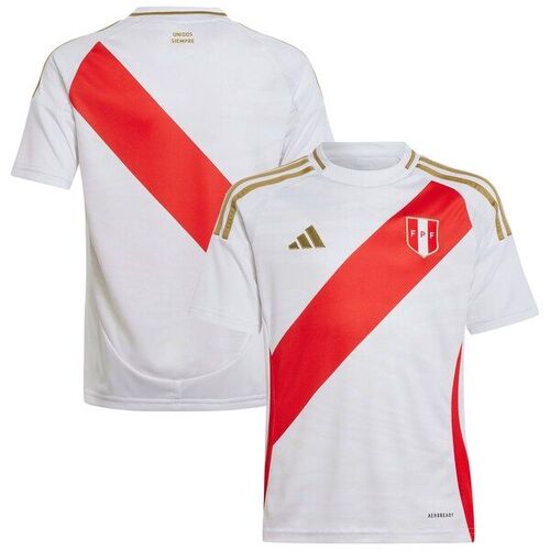 페루 대표팀 아디다스 유스 2024 홈 레플리카 유니폼 - 화이트 / adidas