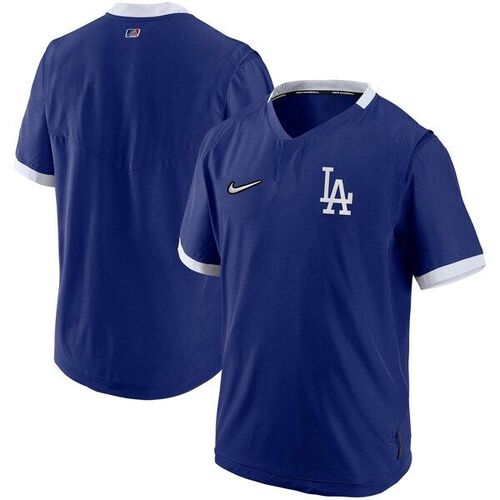로스앤젤레스 다저스 나이키 정품 컬렉션 반팔 핫 풀오버 자켓 - 로얄/화이트 / Nike