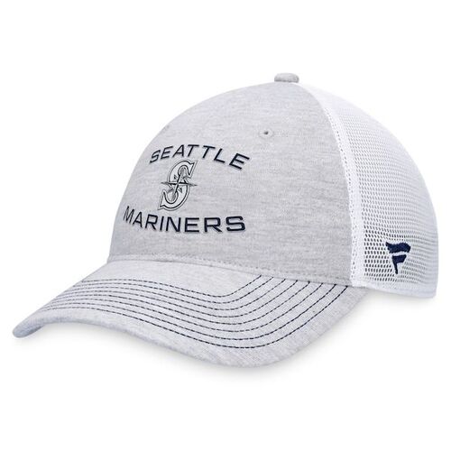 시애틀 매리너스의 파나틱스 브랜드 트럭커 조절식 모자 - 그레이 / 윌리스포츠 어센틱