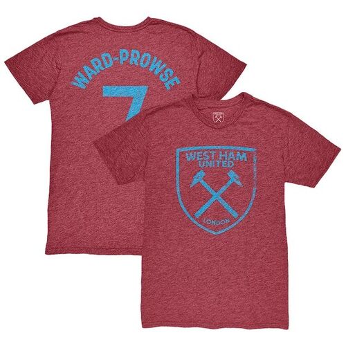 James Ward-Prowse West Ham United 선수명 &amp; 넘버 트위스트 트라이 블렌드 슬럽 티셔츠 - Claret / 1863FC